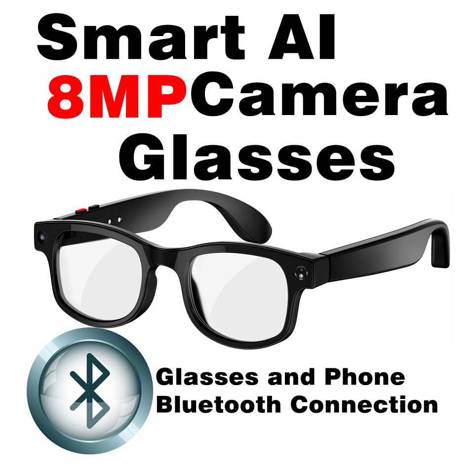 4K HD AI smart glasses with camera Bluetooth Call 290Mah Battery