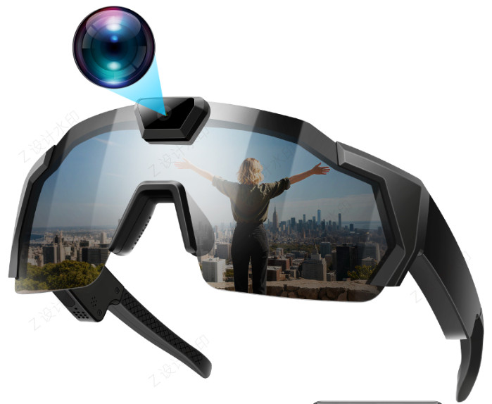 64GB Sports Recording Sunglasses，Hands-Free Outdoor Action Camera，Cycling/Skiing