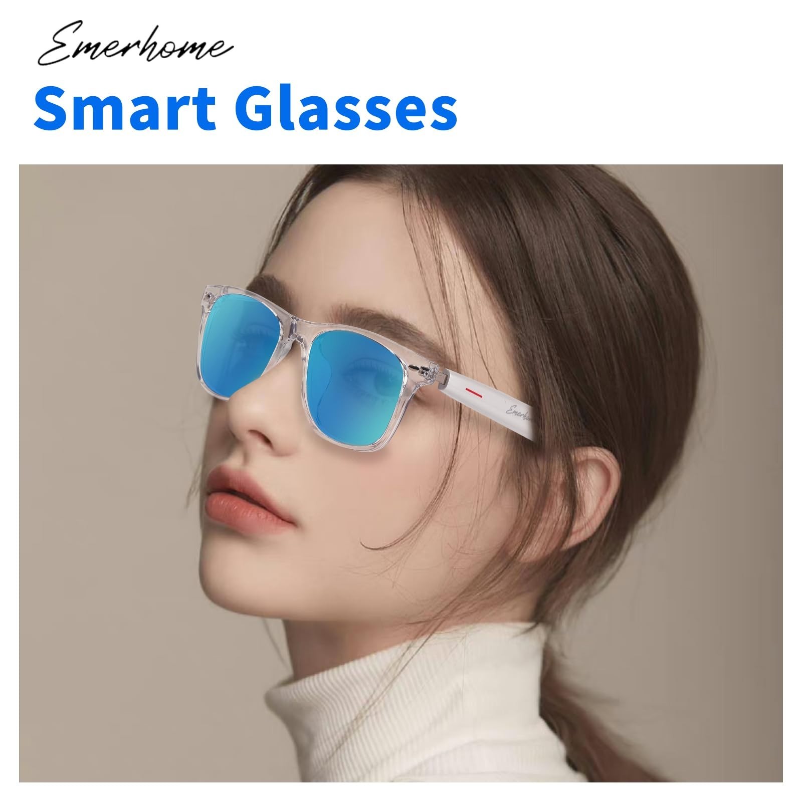Smart Bluetooth Sunglasses with Speakers – Touch Control, UV Protection, Voice C