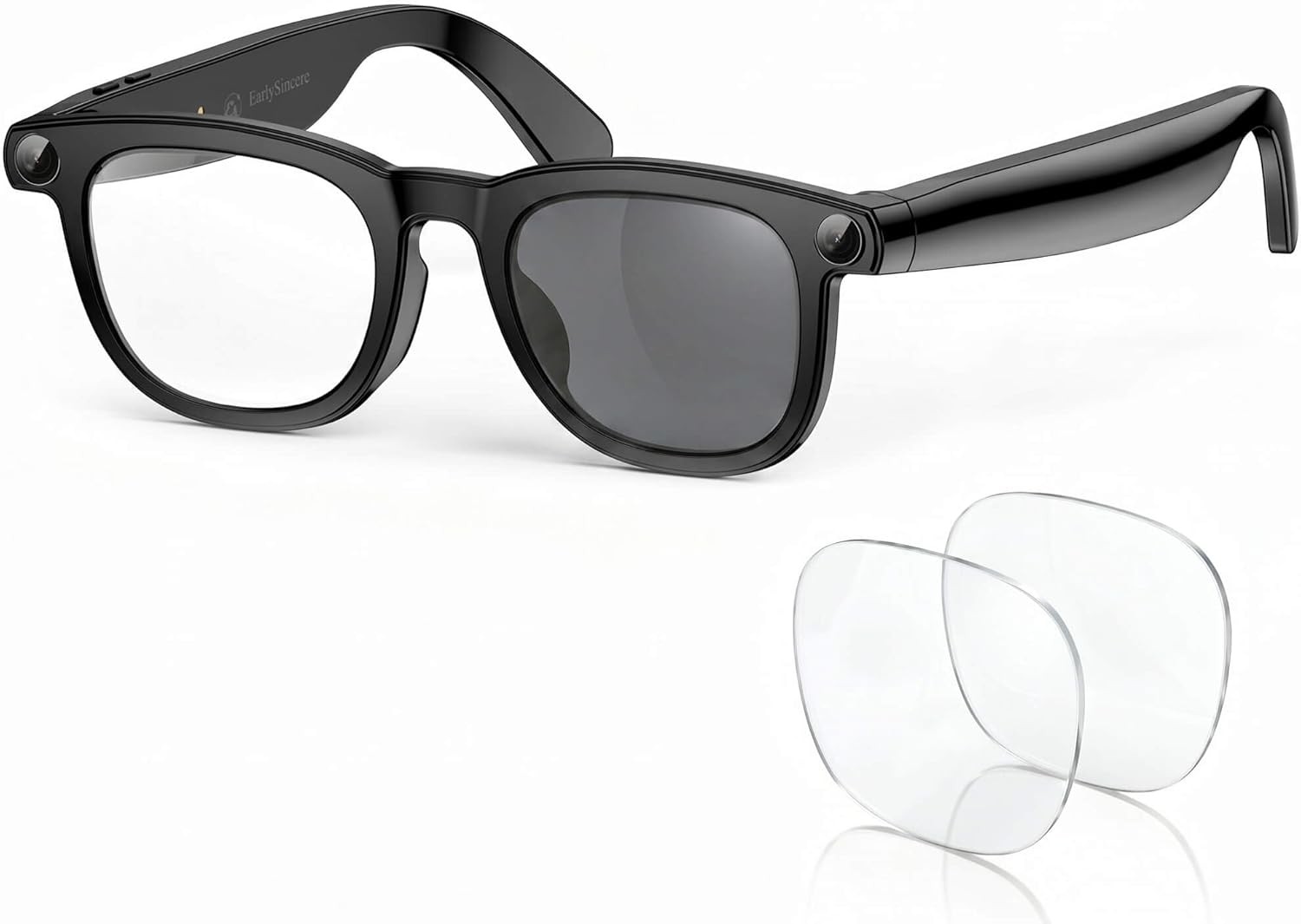 EarlySincere Smart Glasses 8MP 4K Camera Bluetooth