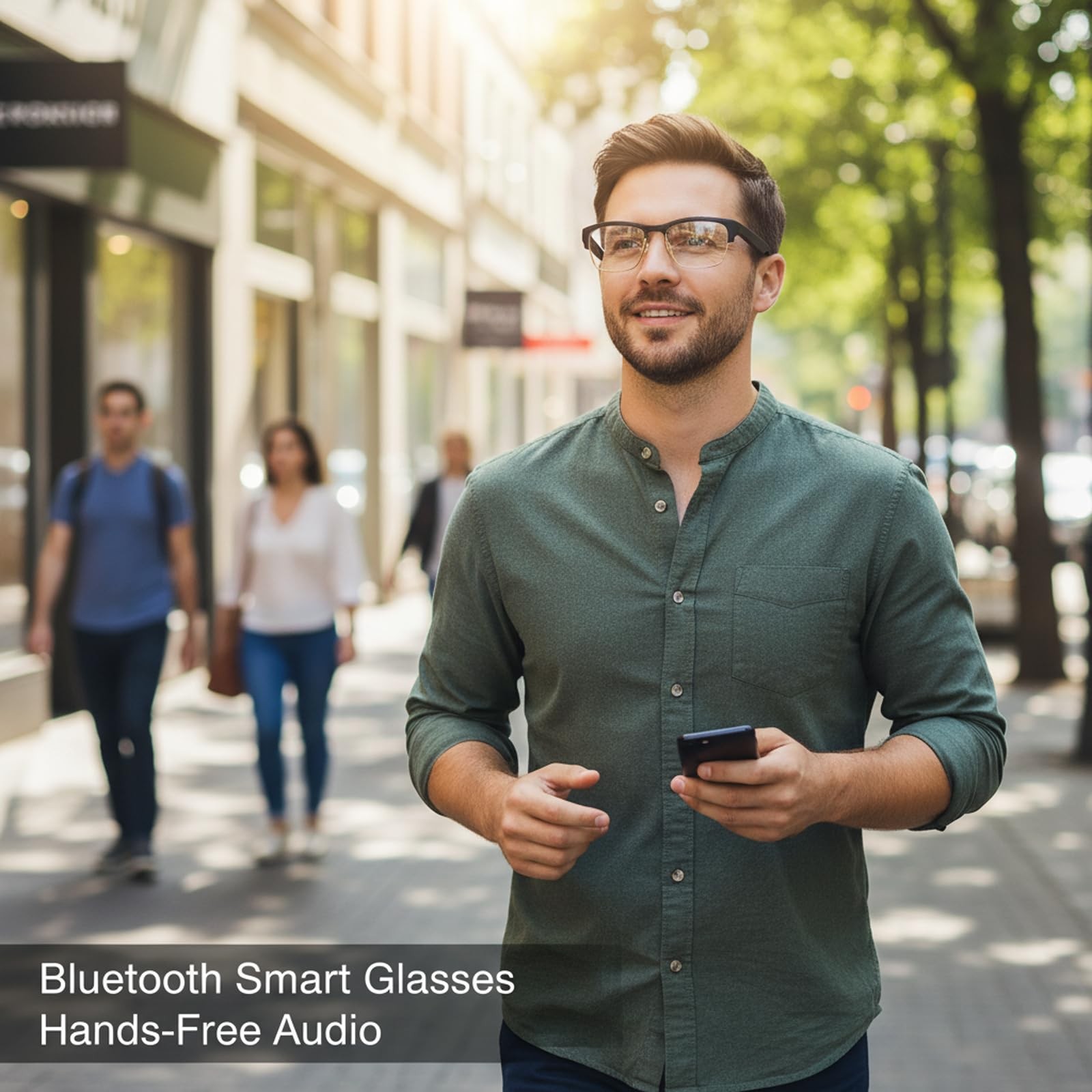 Bluetooth Smart Glasses for Adults,Wireless Audio Glasses with Open Ear Speak…