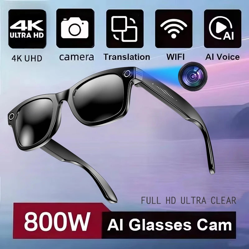 New 800W Camera AI Glasses Intelligent Translation Glasses Photo Recording