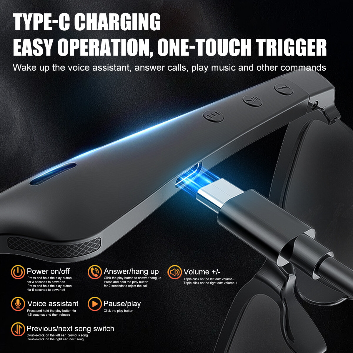 New Smart Glasses Earphones 150 Language Voice Translation AI Translator Glasses