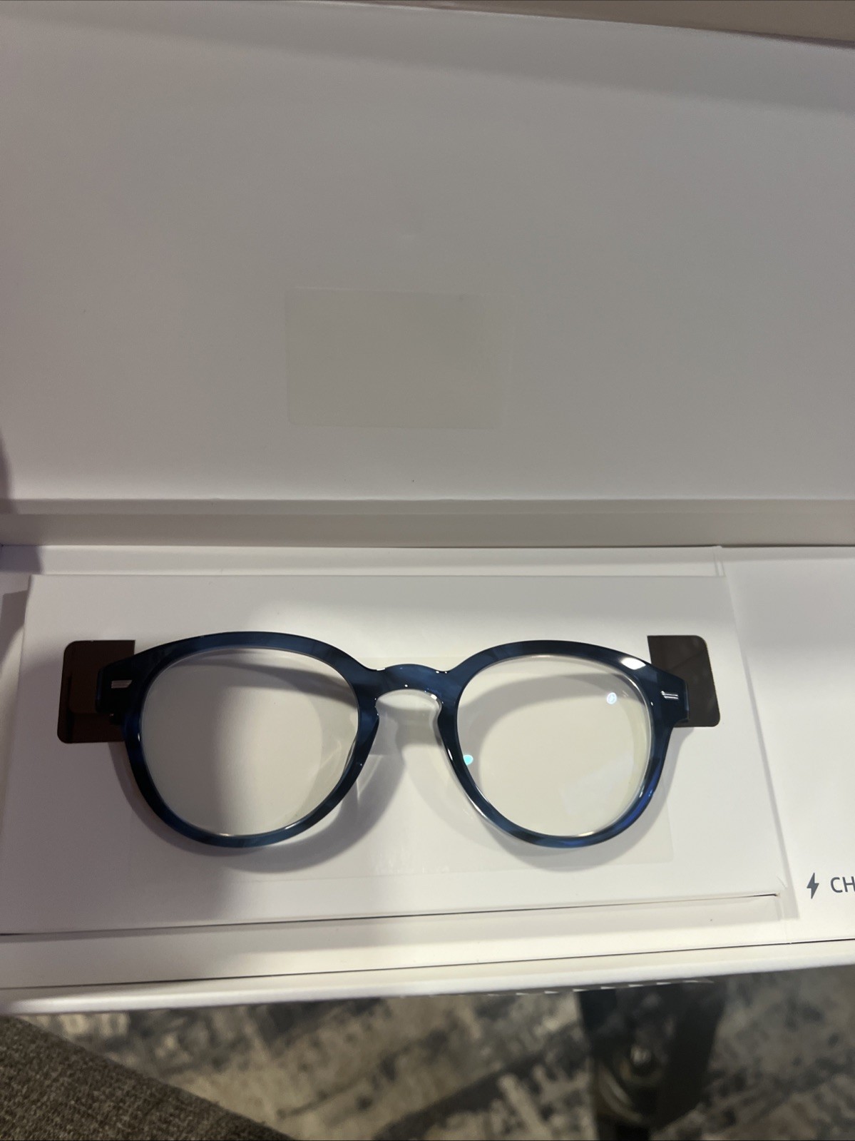 Amazon Echo Frames 3rd Gen ZE8TAH Smart Audio Glasses Round Blue Tortoise NEW