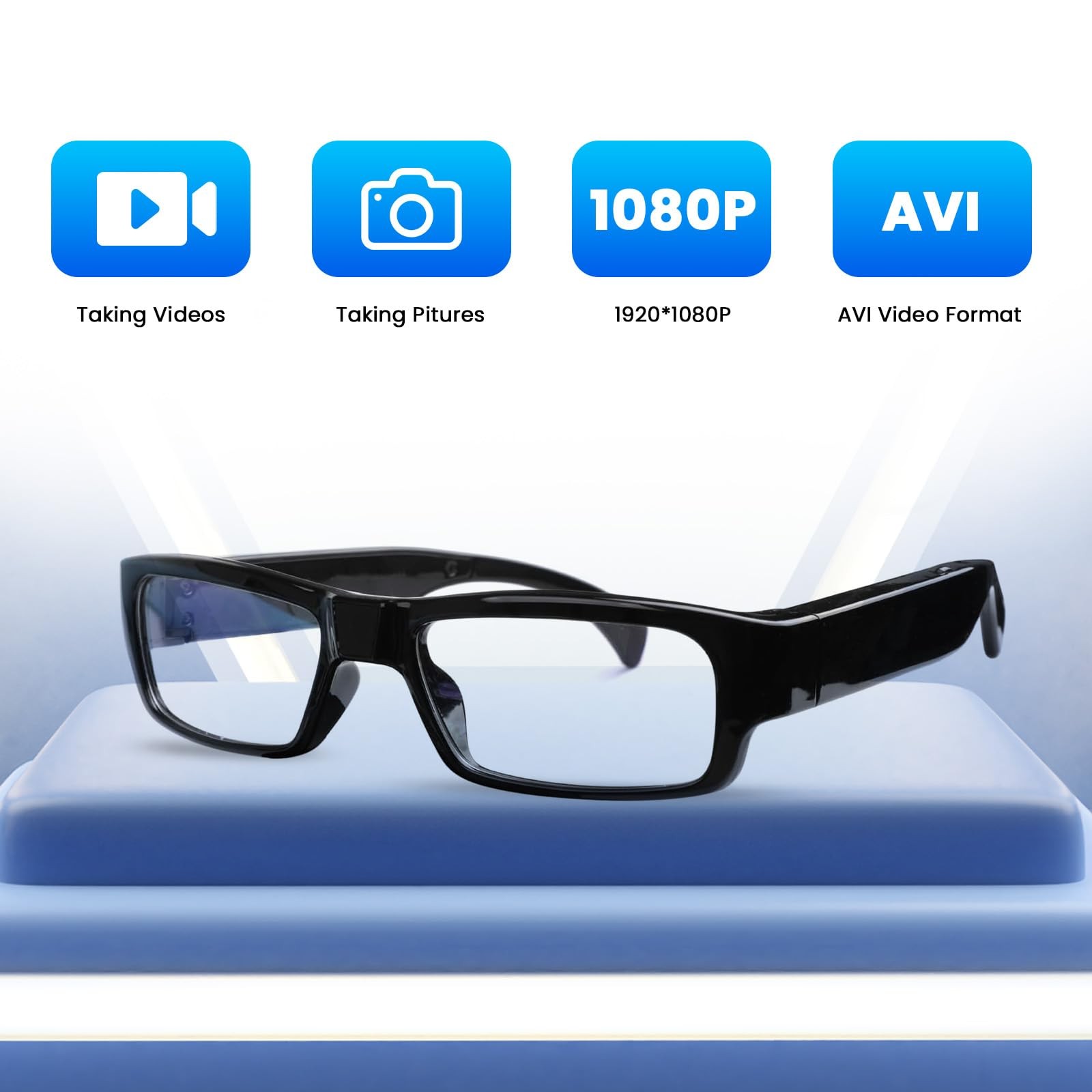 ZOGGCOX Camera Glasses Video Glasses HD with 64GB Memory Card Recording Glass…