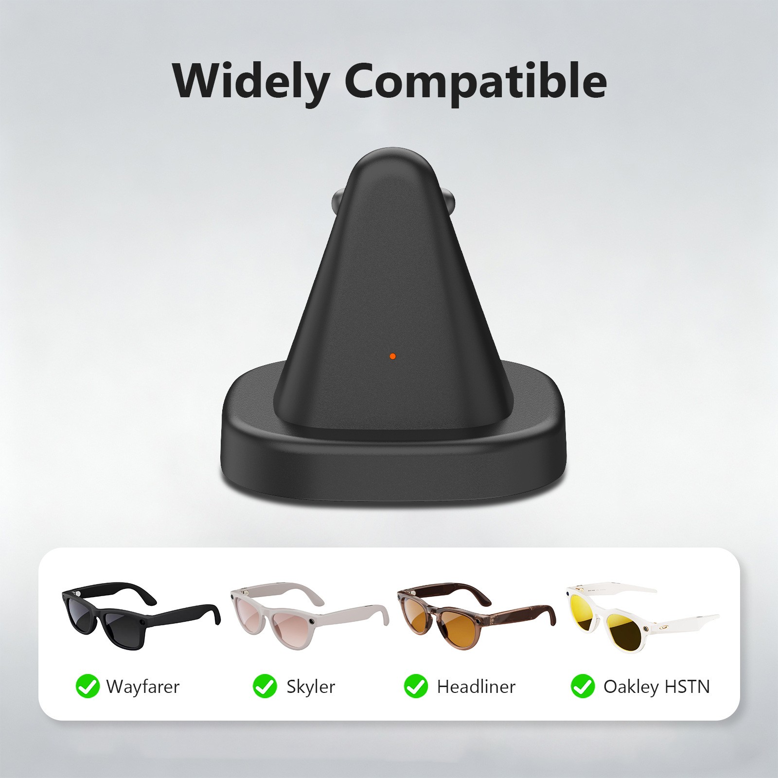 Charger Base for Rayban Meta Wayfarer/ Skyler/ Headliner/ Oakley HSTN AI Glasses