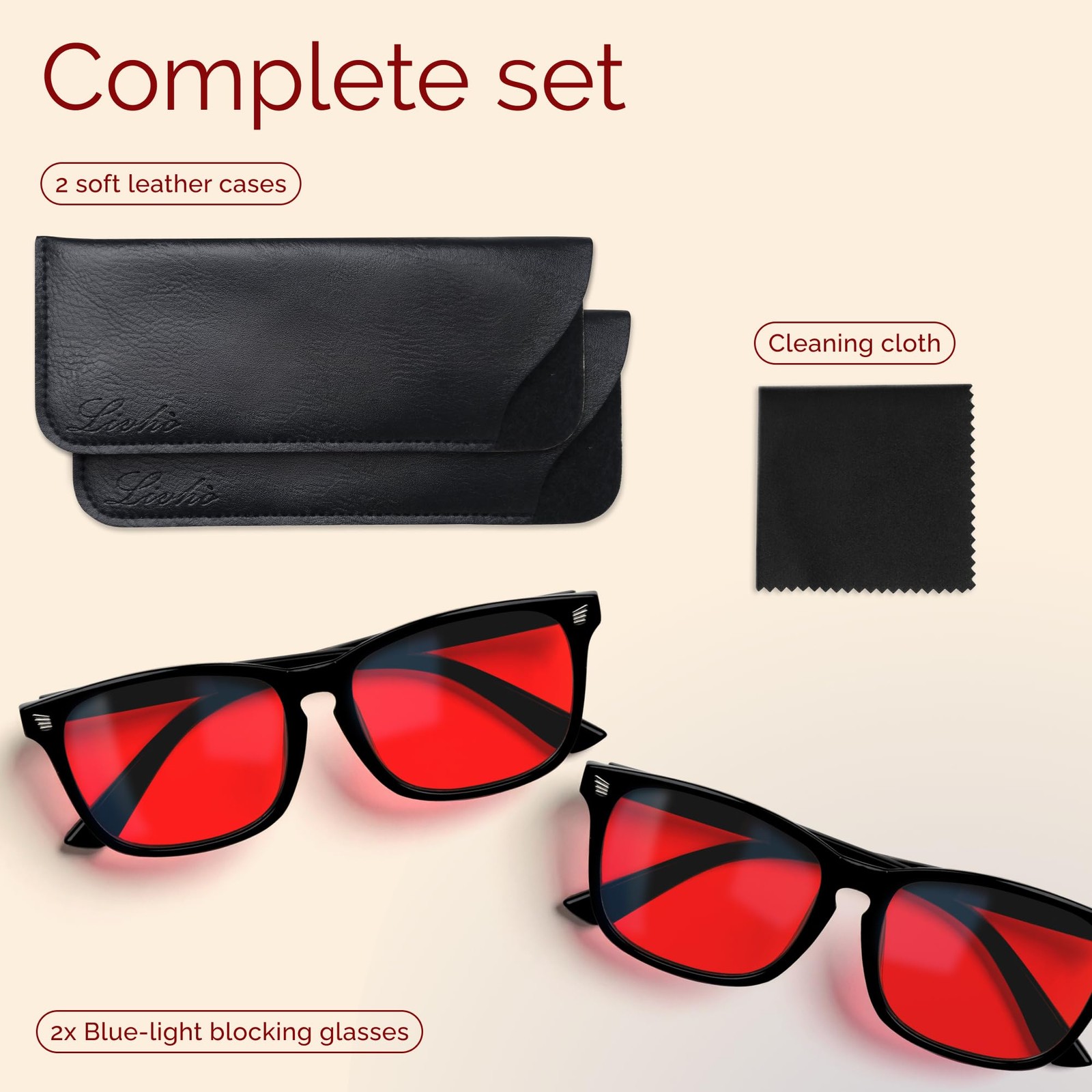 livho High Tech Blue Light Glasses – Advanced Medium, *B11 Black X 2