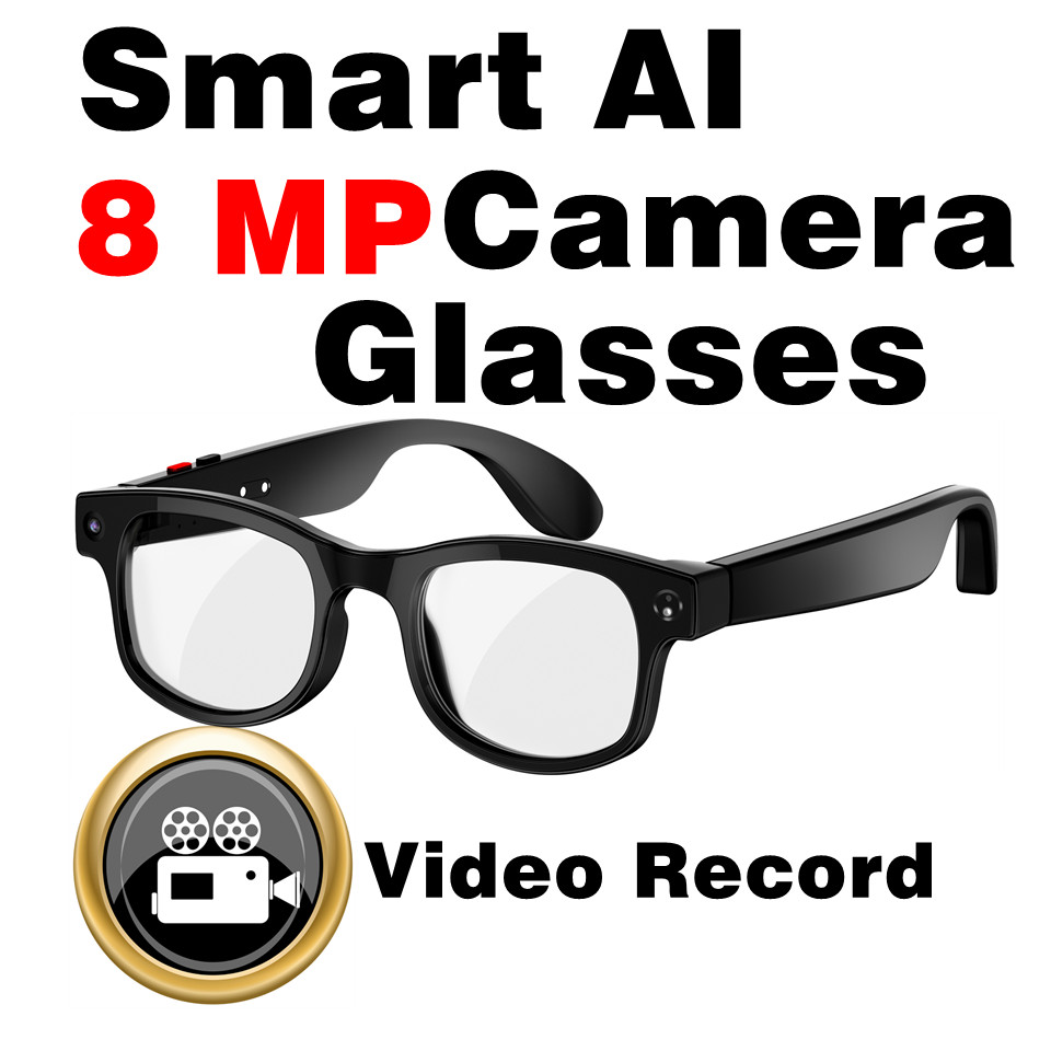 Smart Glasses Remote Camera & Bluetooth Call Glasses Ear Speaker Headset