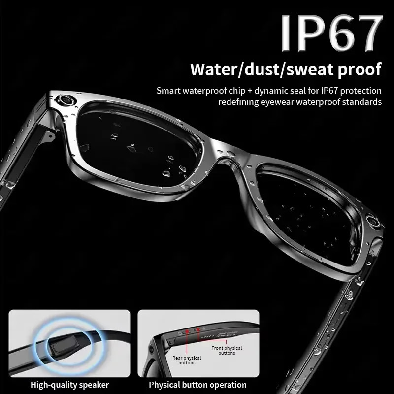 Smart Glasses AI Camera Video Recording Bluetooth Call Translation Men Women