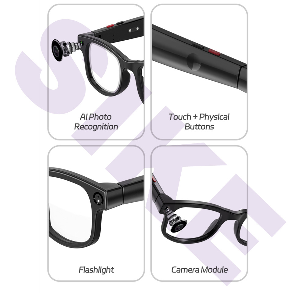 Video Recording Eyewear/Sunglasses Chat-GPT AI Smart Glasses Bluetooth Earphone