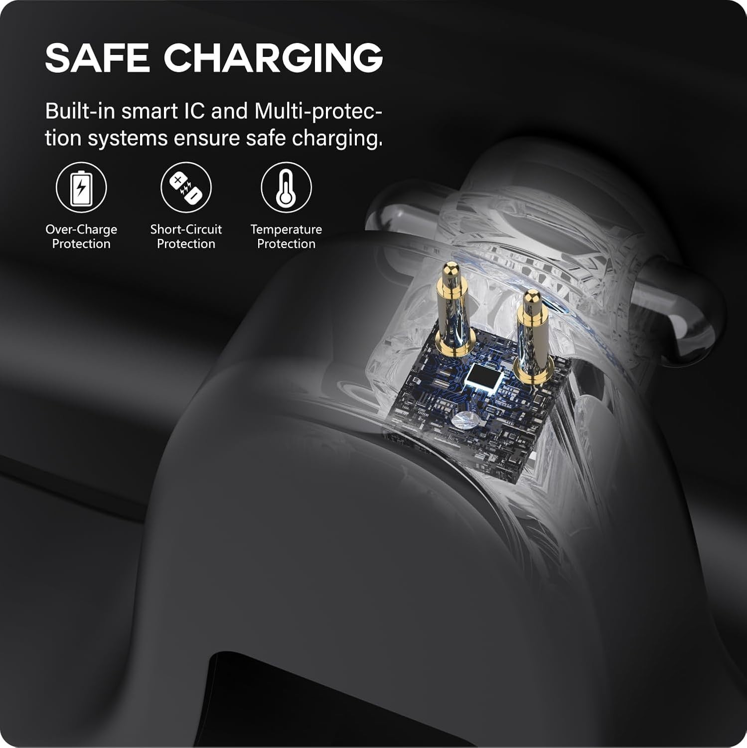 Charging Stand & Cable Compatible with Ray-Ban Meta Smart Glasses – Black, USB-C