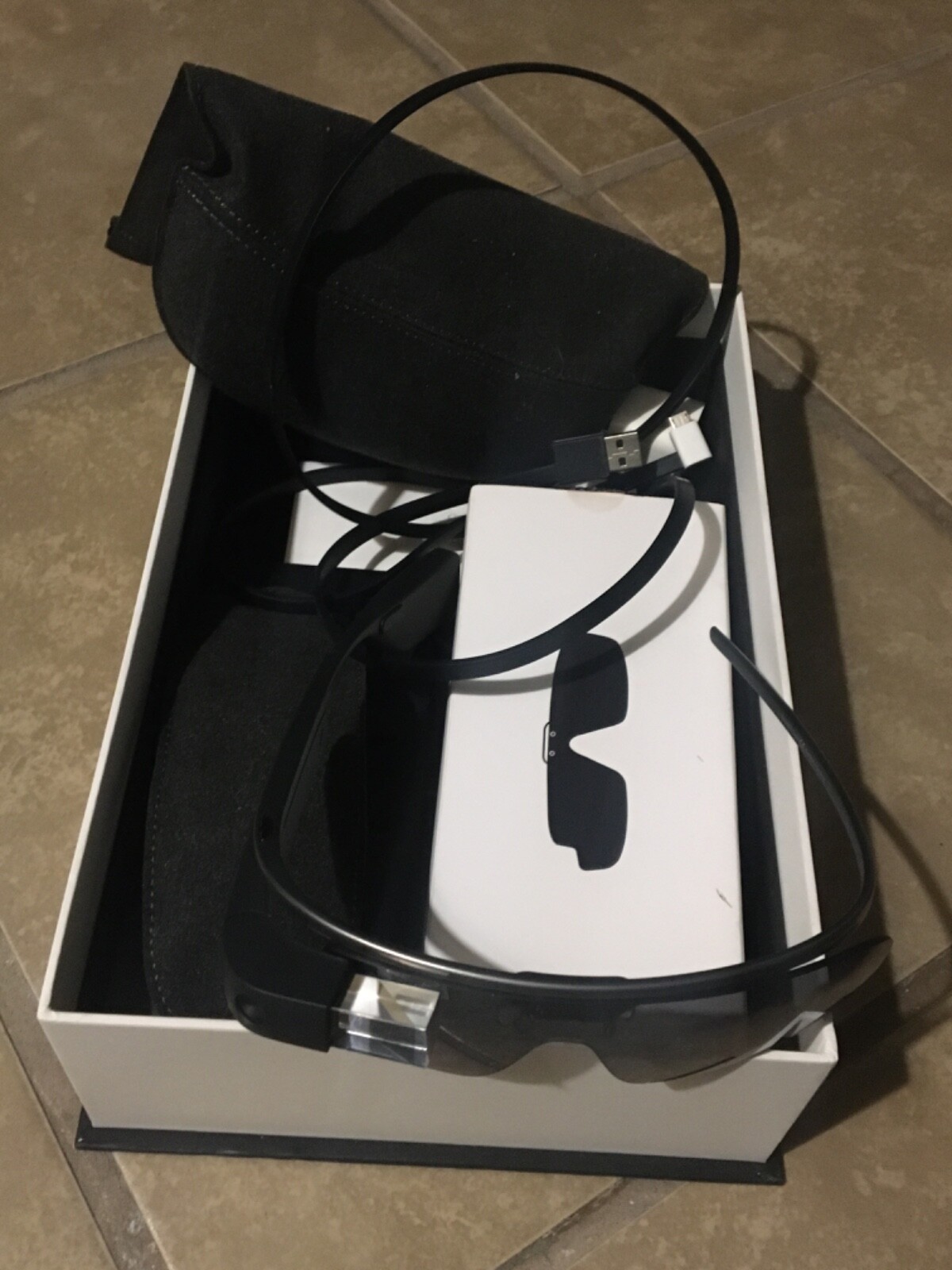 Google Glass Explorer Edition Model XE Charcoal W/ Accessories