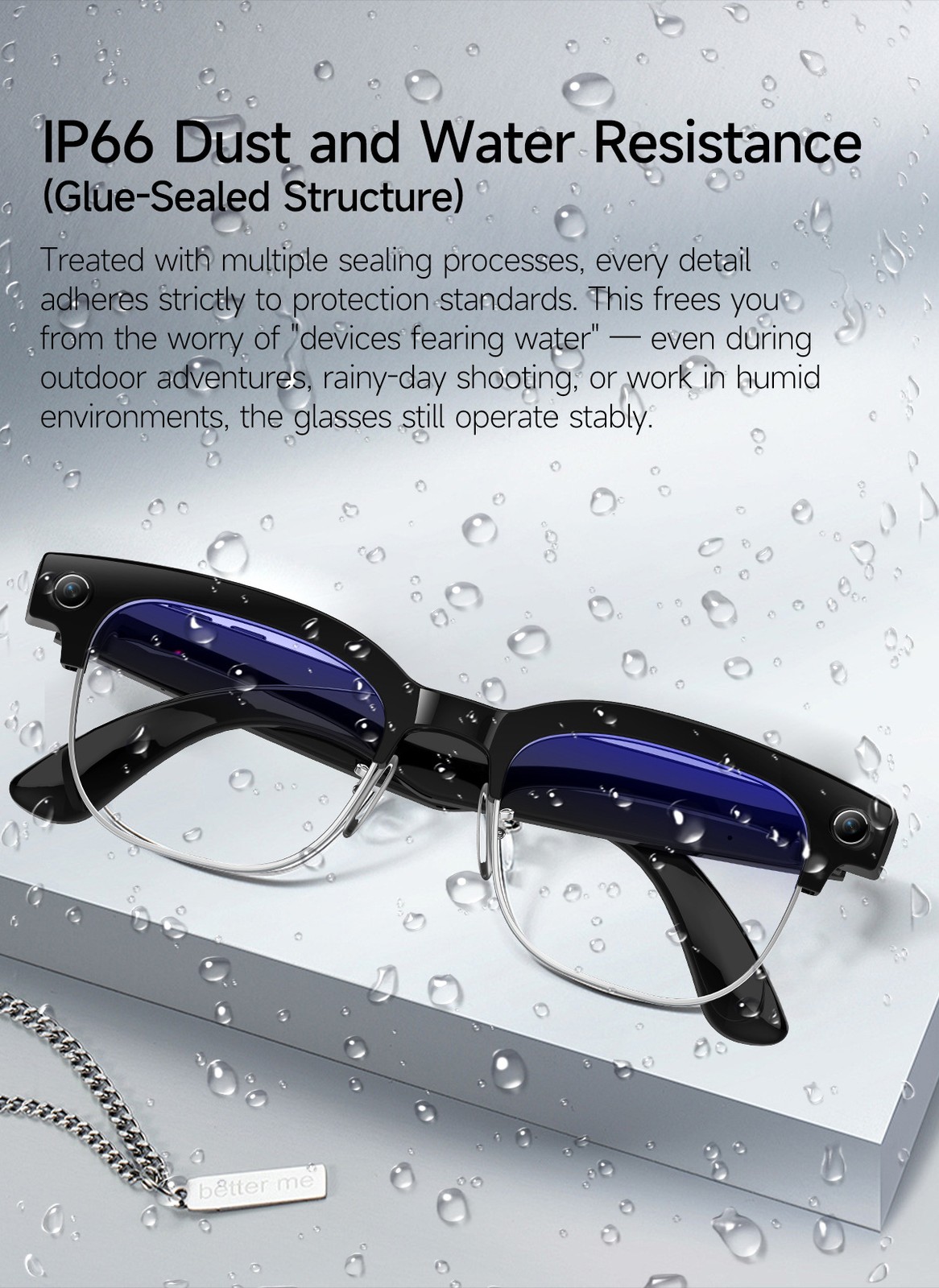 W630 AI Smart glasses Bluetooth/object recognition/video recording/translation
