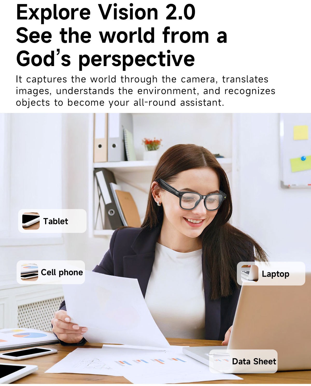 L801 AI Smart Glasses Camera/8 Million Pixels/Video Recording/AI Translation vhy