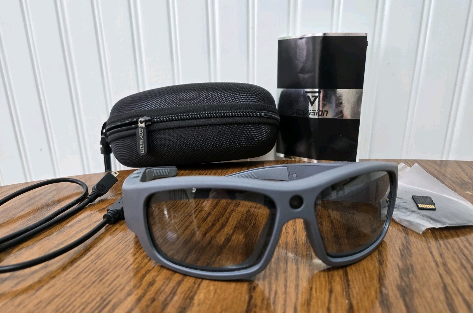 GoVision Video Recording Sunglasses Gray Frame- For Parts Or Repair Only