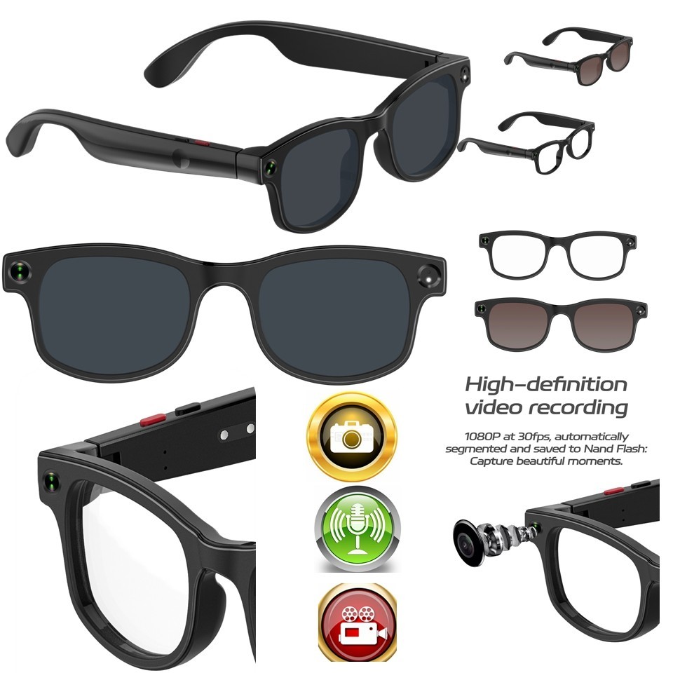 Use for travel AI smart glasses with camera and bluetooth and translation and vi