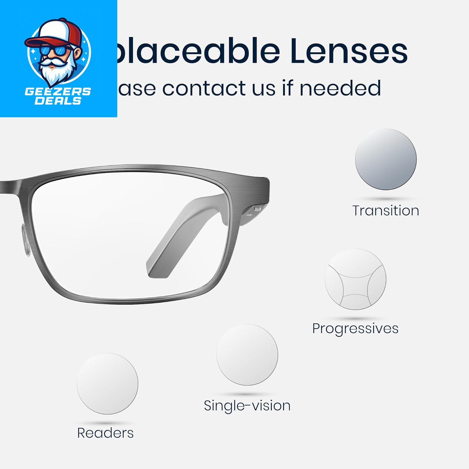 AI Smart Glasses with Real-Time Translation & Meeting Transcription Titanium Fra
