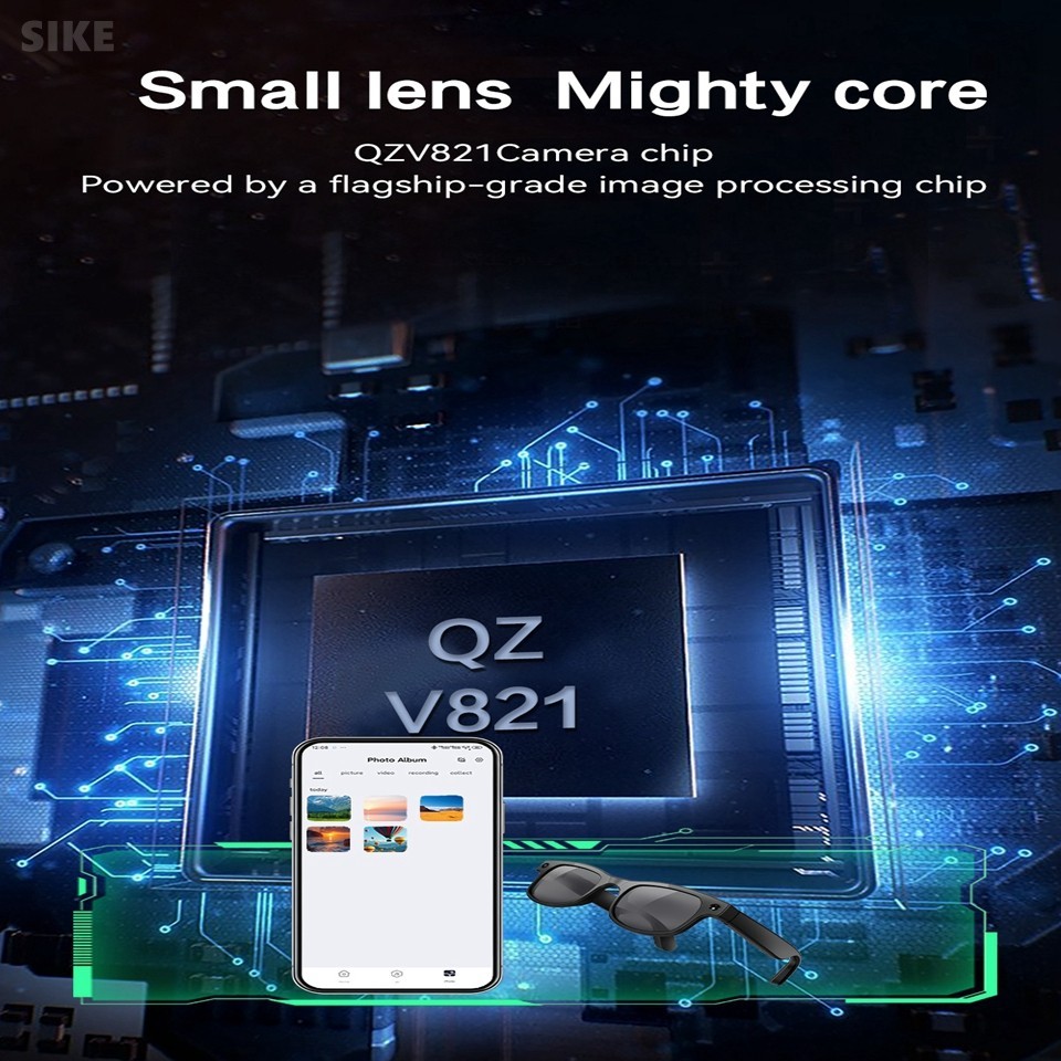 Smart Glasses, Bluetooth Call & Music Sunglasses Open Ear Headset AI Translation