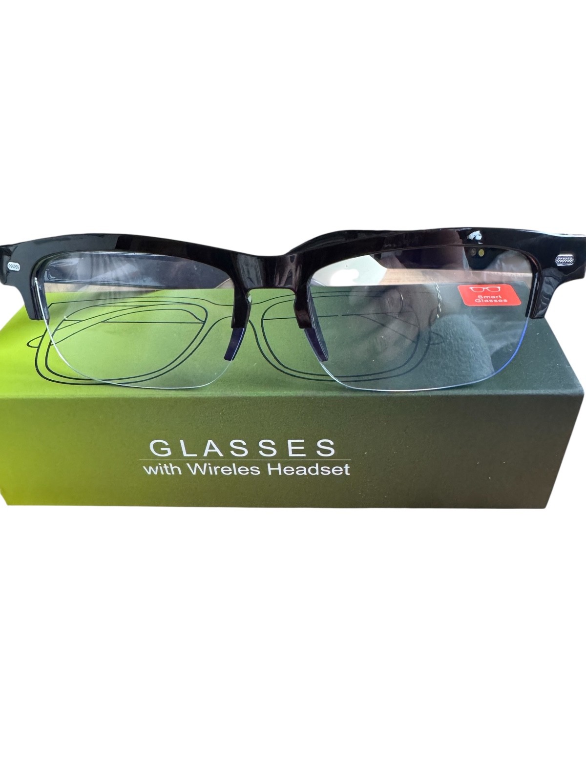 YX01 Smart Audio Glasses, black frame, Bluetooth, charging glasses