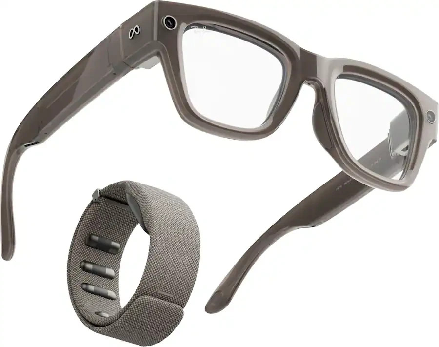 Meta Ray-Ban Display & Neural Band | AI glasses in-lens display-Shiny-Size3-SAND