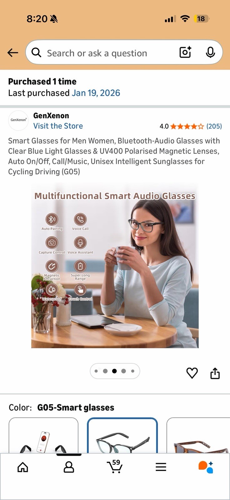 Bluetooth-Audio Glasses with Clear Blue Light Glasses & UV400 Polarised Magnetic