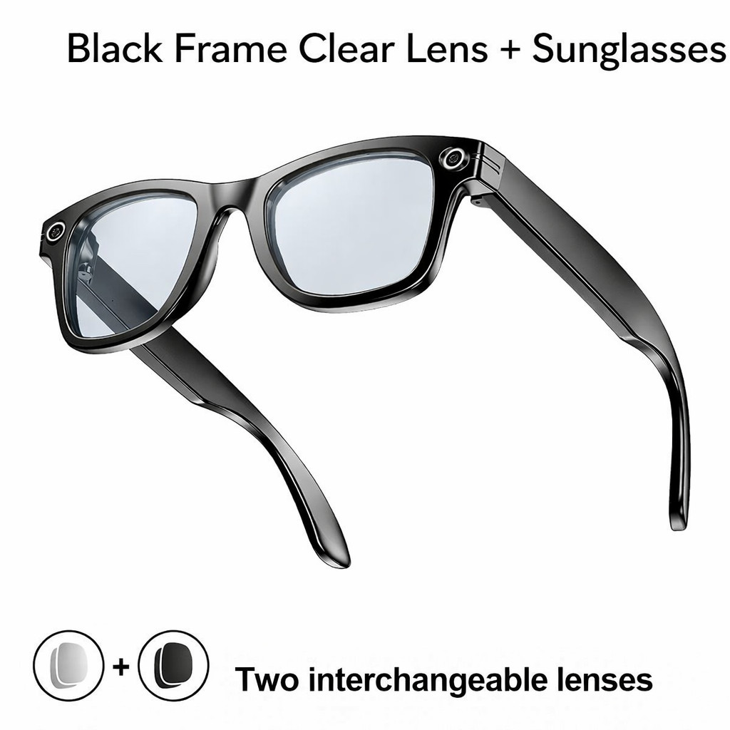 AI Smart 8M HD Camera Glasses Photo Video Recording Headphone Mic AI Translation