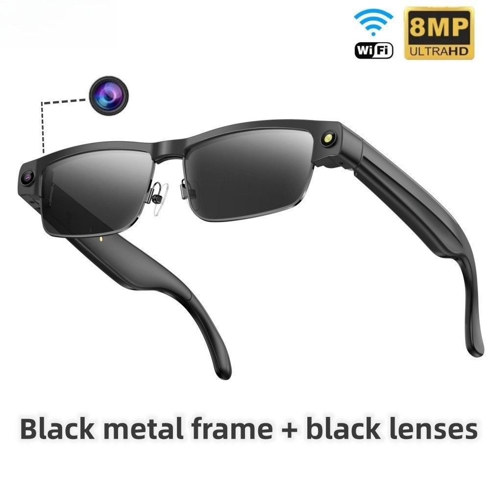 Smart Glasses With 8MP HD Camera Sunglasses Bluetooth Call Music Player