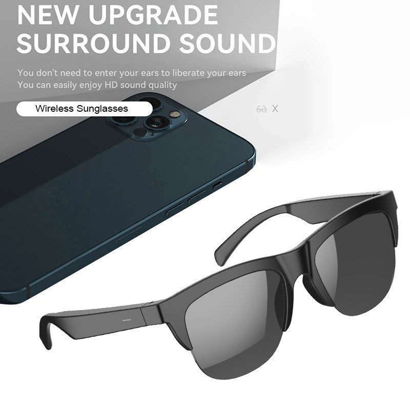 Bluetooth Wireless Sunglasses Headsets Unisex Glasses Handsfree Calling Music US
