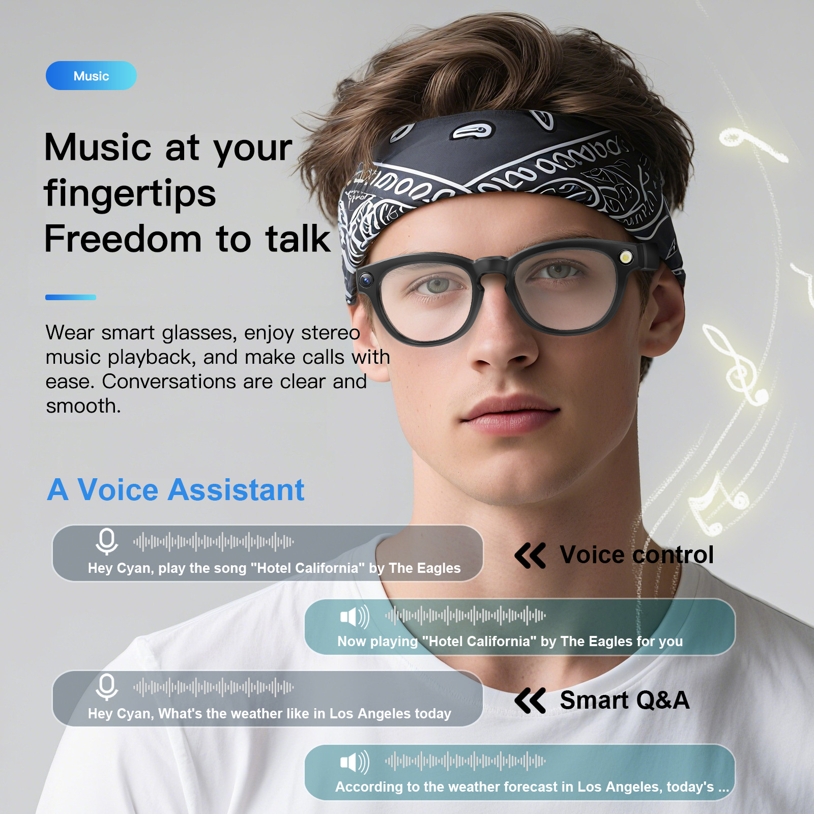 Smart Video Recording Bluetooth Glasses with Camera | Translation & Photochromic