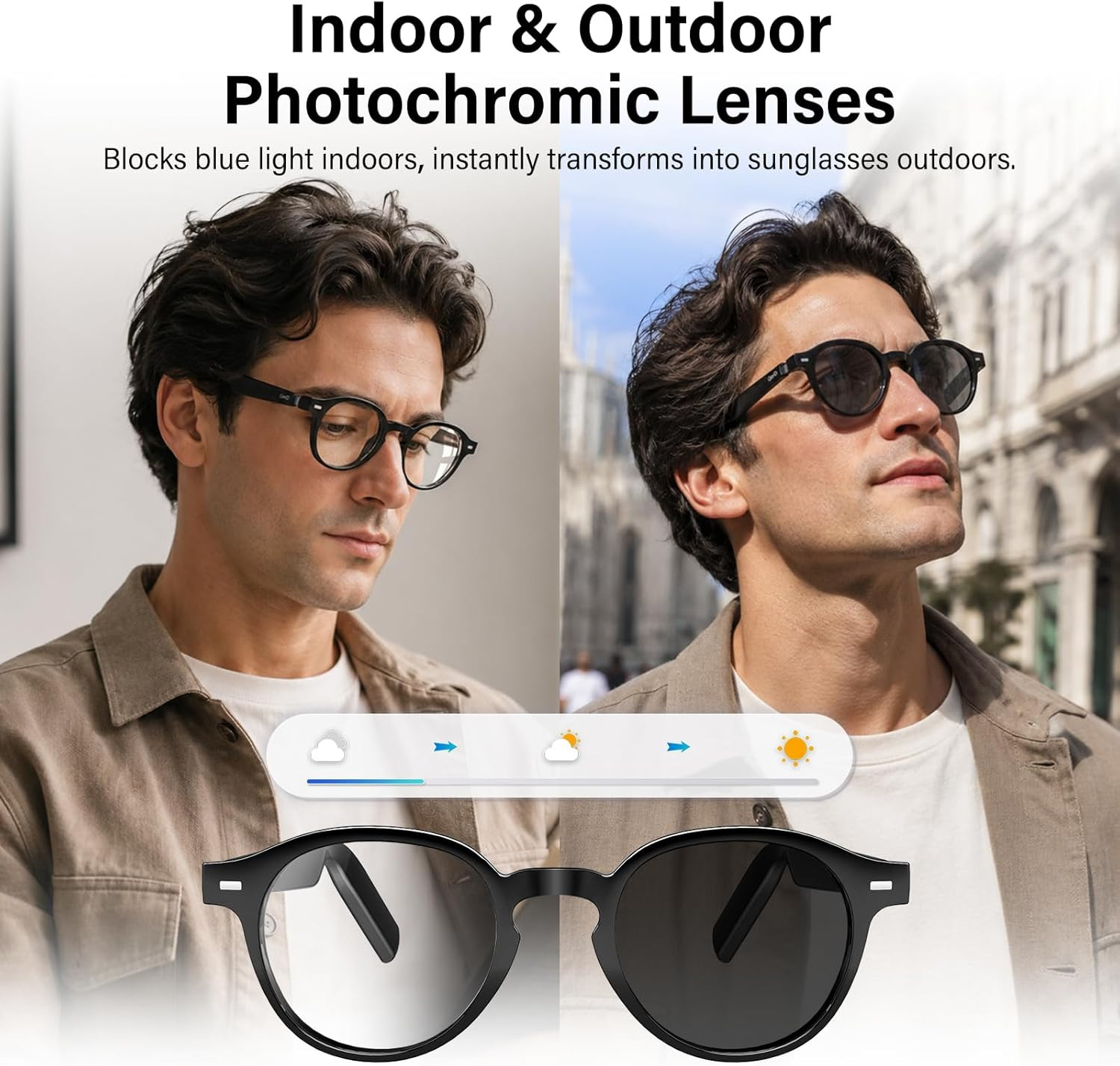 2026 AI Smart Glasses for Men Women, Translation Glasses with Chatgpt 145 Langua