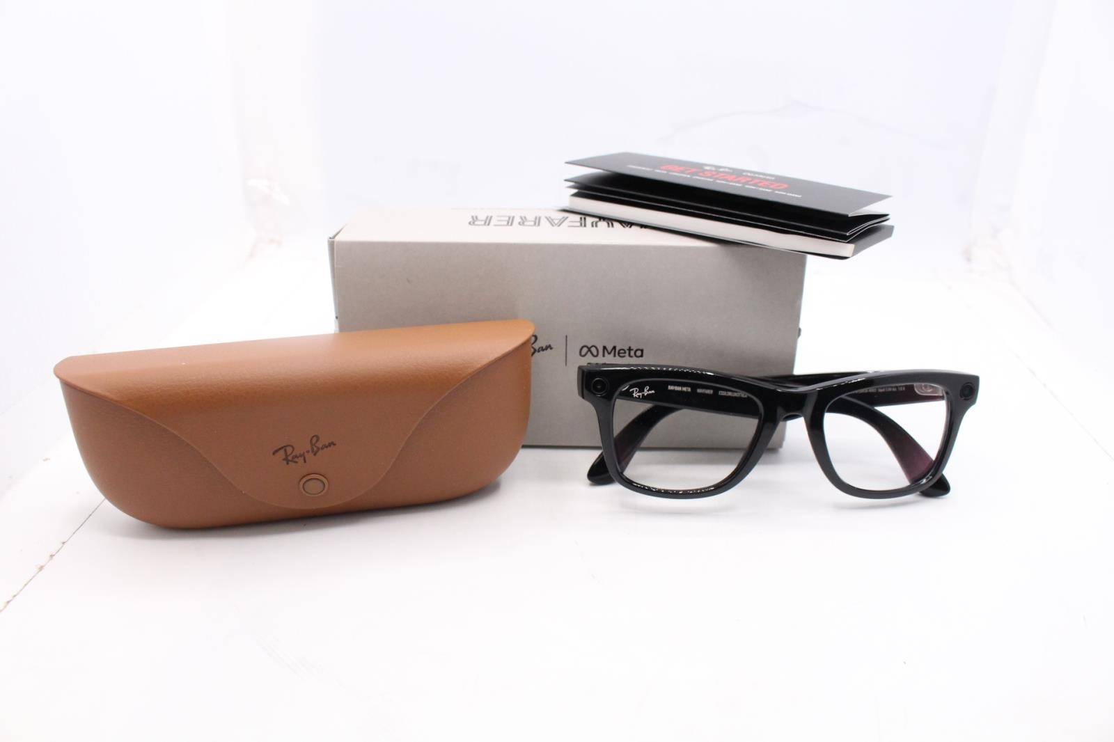 Ray-Ban Meta Wayfarer RW4008 Smart Glasses Shiny Black Clear Lens