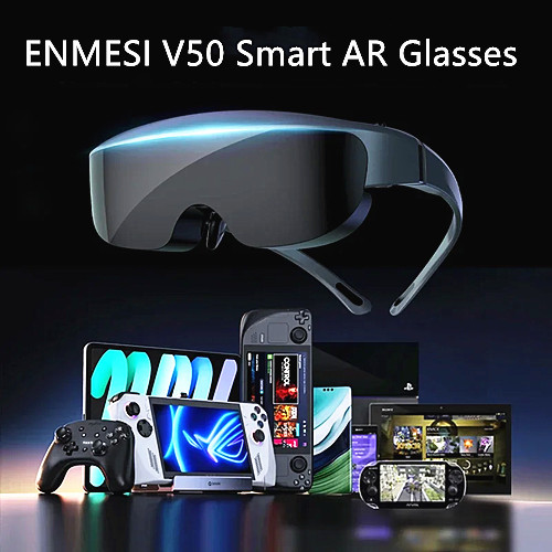 ENMESI V50 Smart Glasses AR Glasses 400 Inch HD Giant Screen 50°FOV 3000Nits 79g