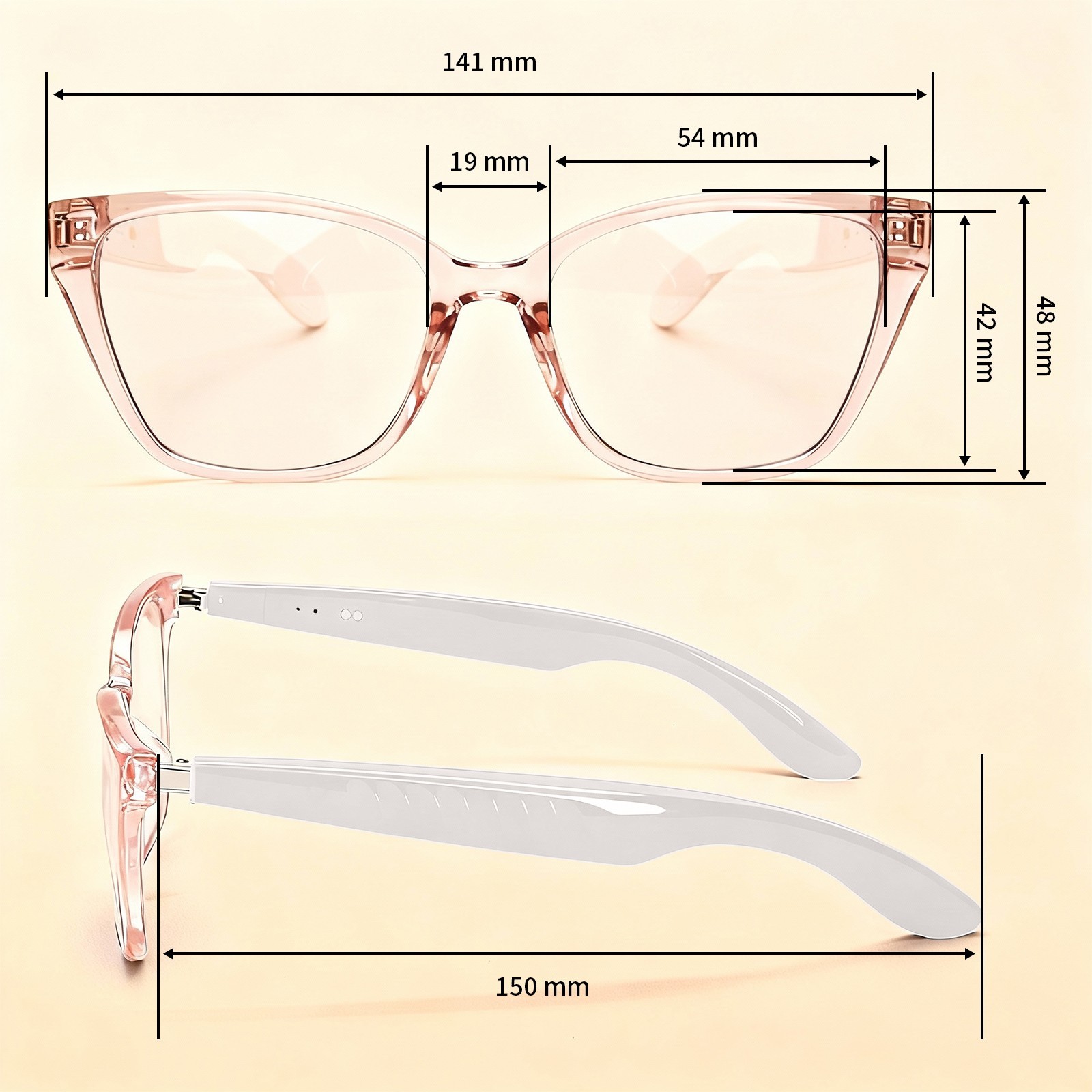 AI Smart Glasses Translation Bluetooth Open-Ear Speaker for Music Call Work Gift