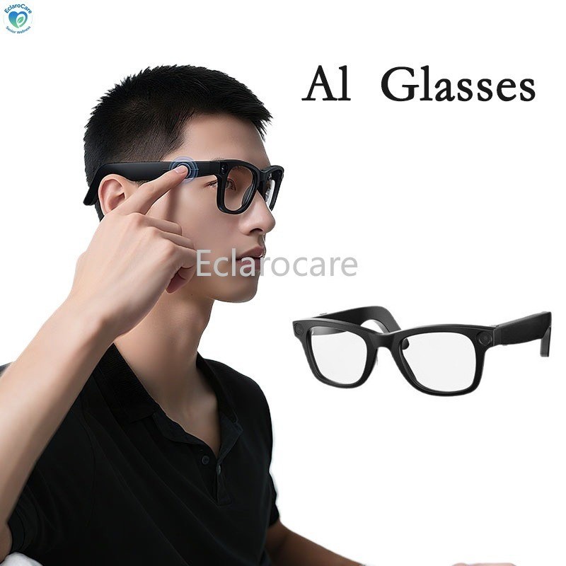 AI Smart Glasses 8MP Ultra-Wide Camera Video Recording Translate Bluetooth