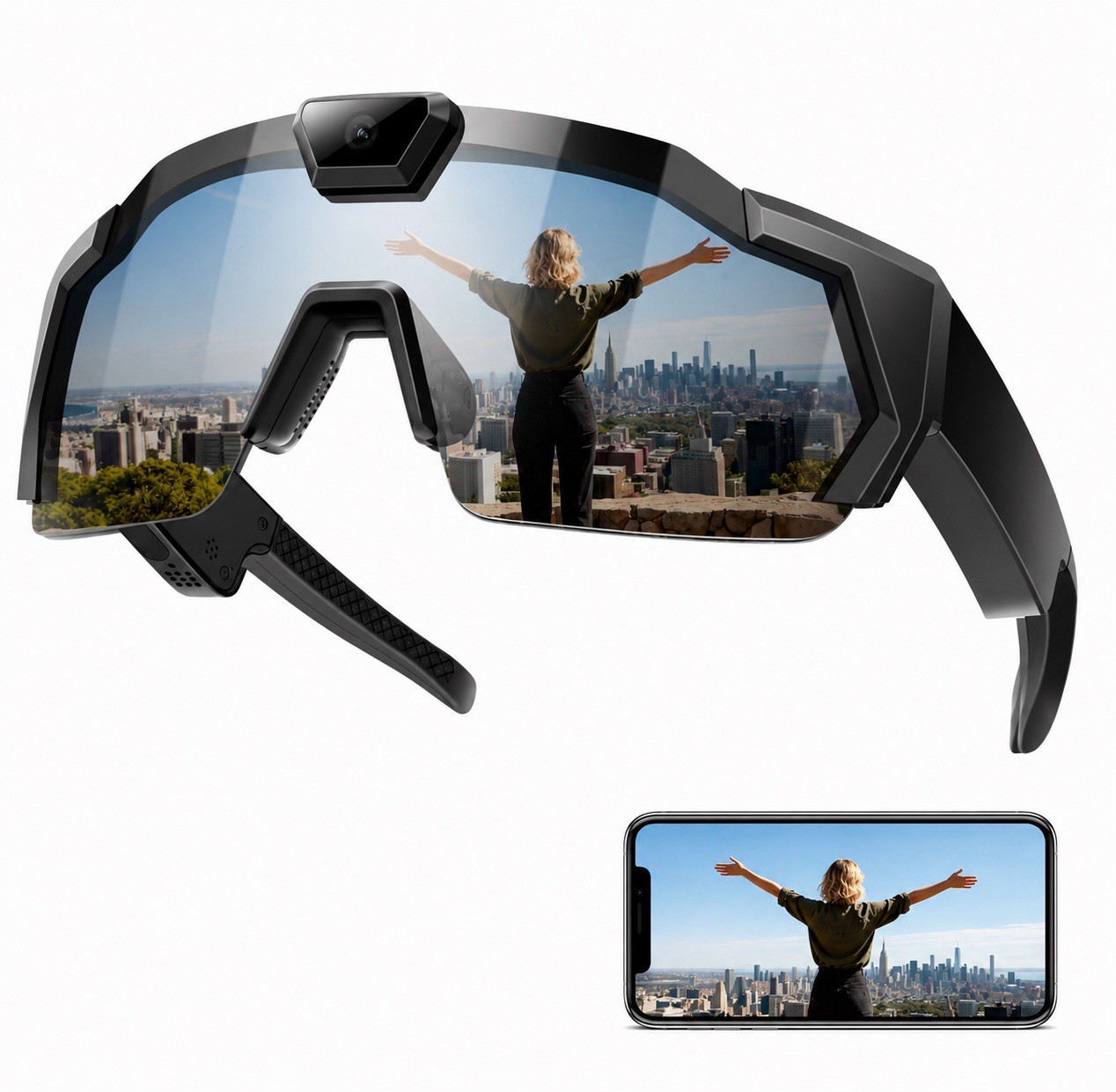 Smart Camera Glasses for Action Sports, HD Video Recording Glasses