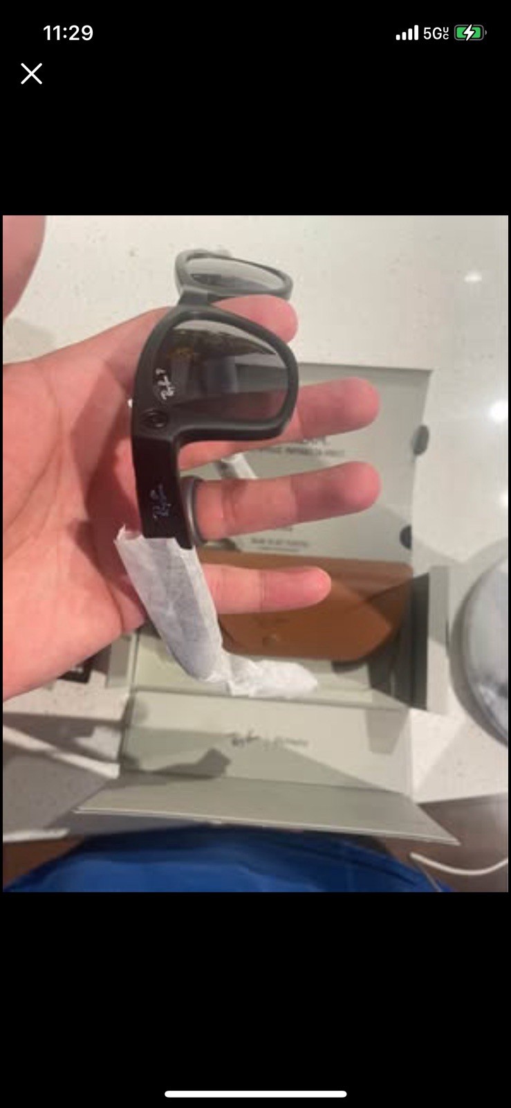 Ray Ban Meta Wayfarer Sunglasses Matte Black/Gradient