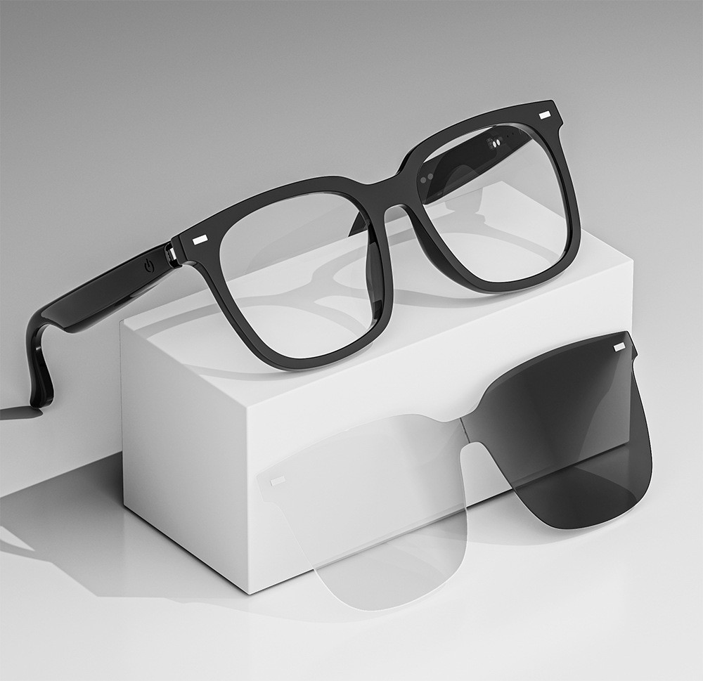 Anti-Blue Ray AI Smart Glasses Voice Assistant Real-Time Translation Call Music
