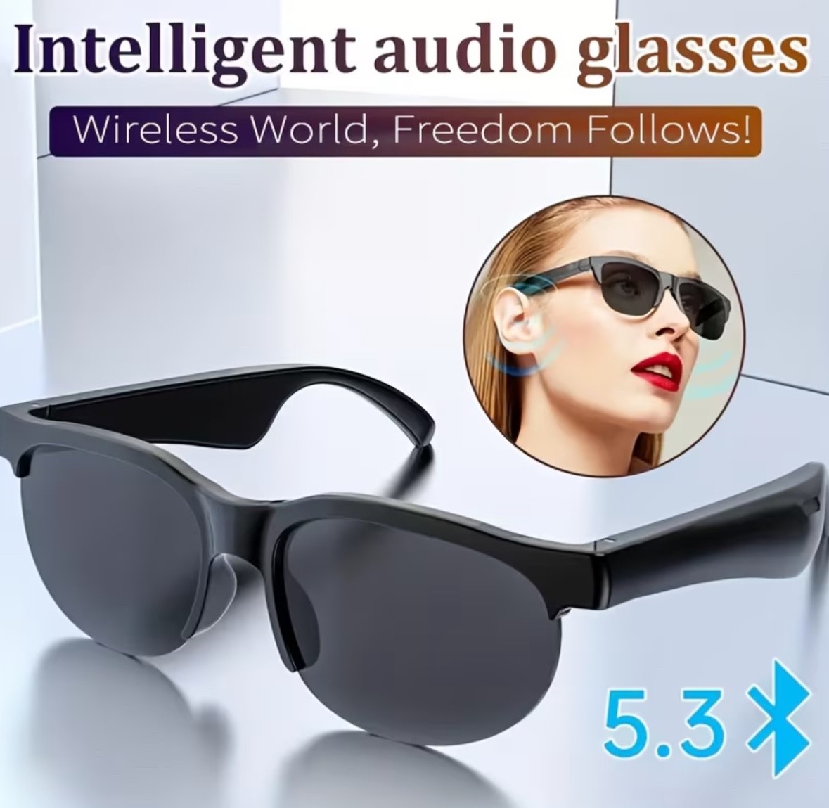 Wireless Smart Glasses With Audio & Voice Call Capabilities, Designed For Travel
