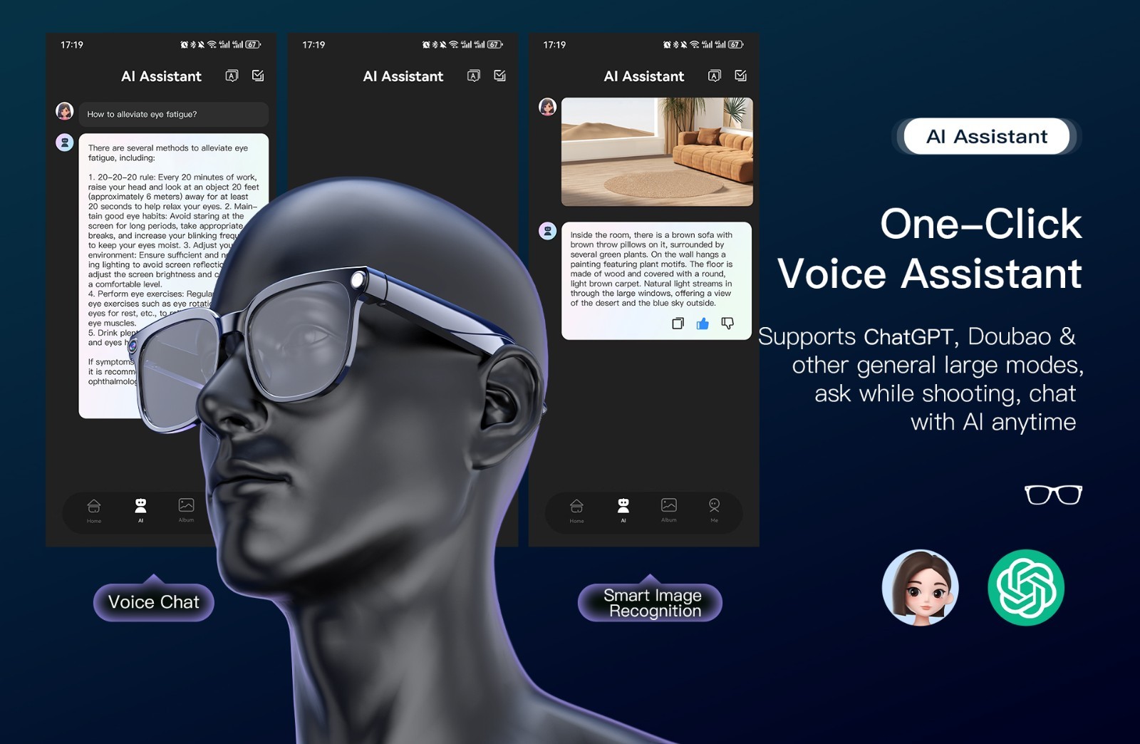 New AI smart glasses with 8MP camera and real-time translation