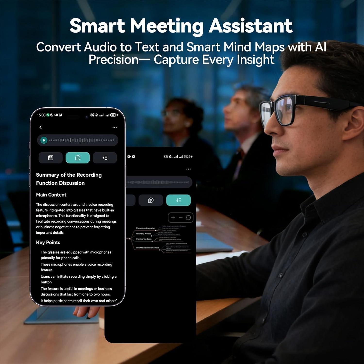 AI Smart Glasses with ChatGPT – Bluetooth, Real-Time Translation, Music & Han…
