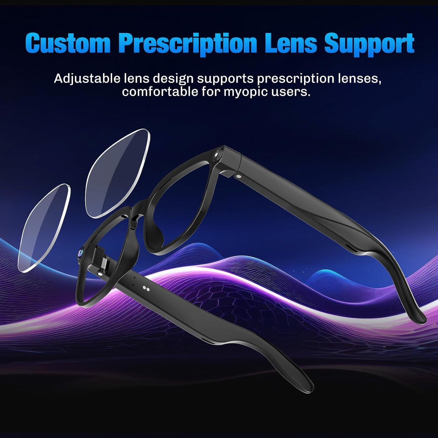 AI Smart Glasses with Camera, 4K HD Video & Photo Capture, Real-Time Translation