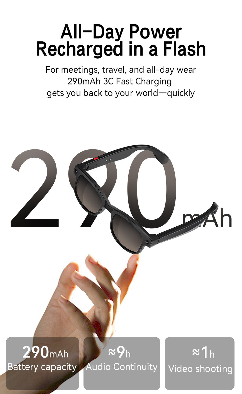 AI Smart Glasses Camera /Photography/Video Recording /Translation IOS/ANDRIOD TG