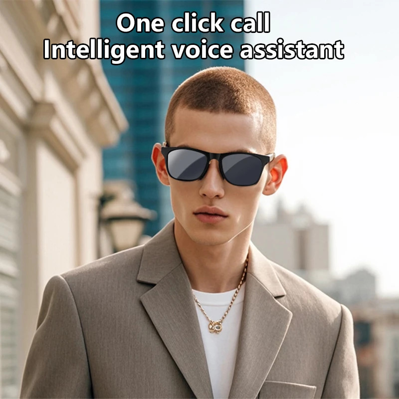 Smart Bluetooth Glasses Remote Control Touch Photo Camera Recording Translator V