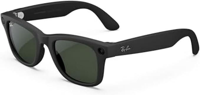 Ray-Ban Meta AI Wayfarer – Matte Black / Clear to Graphite Green