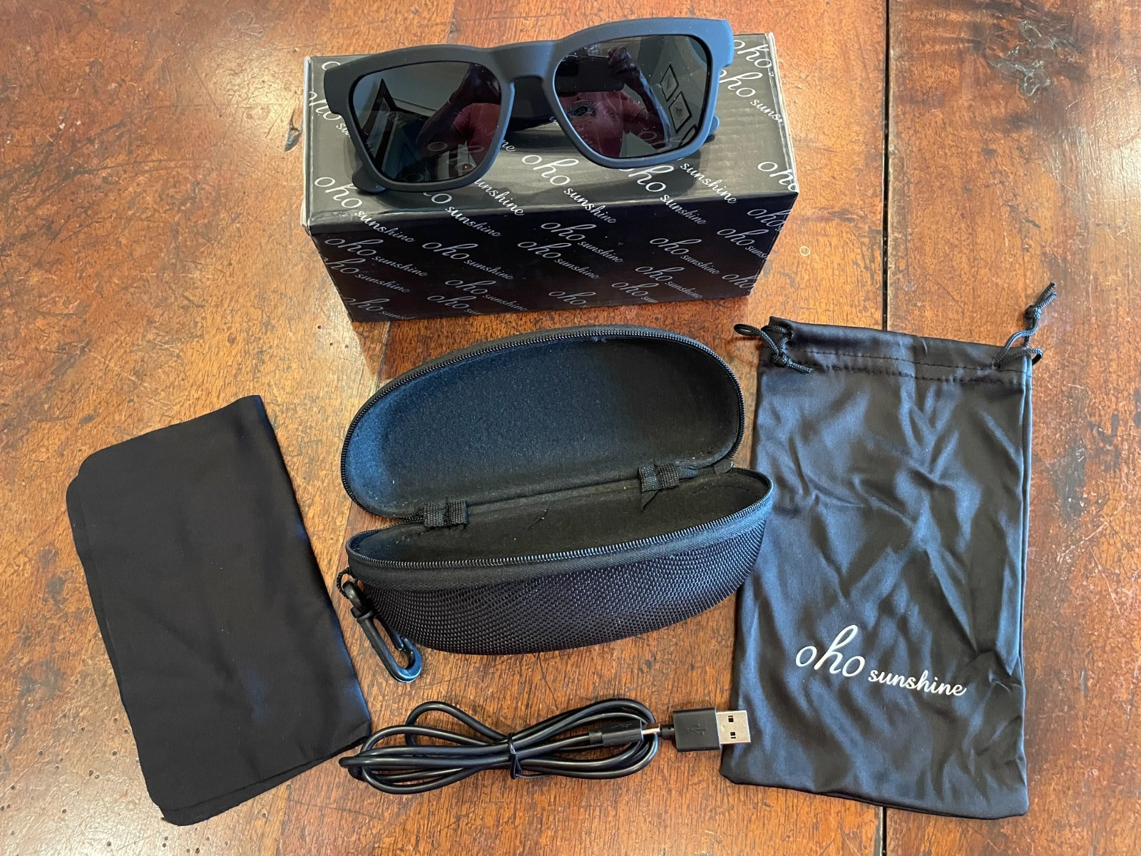NEW Oho Sunshine 5.0 Wireless Smart Glasses w Case Cord & User Manual & box