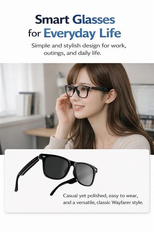 Soundcore Frames Landmark Wander Open Ear Smart Glasses – Black