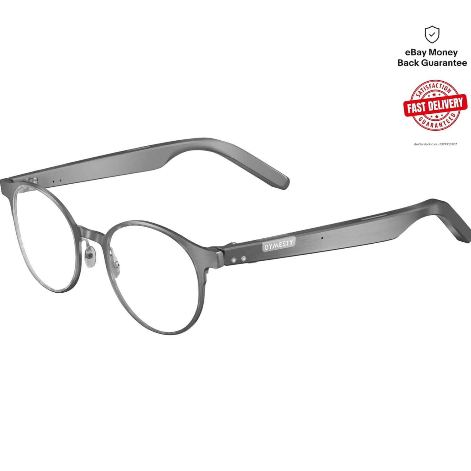 AI Smart Glasses with Real-Time Translation & Meeting Recording – Titanium Frame