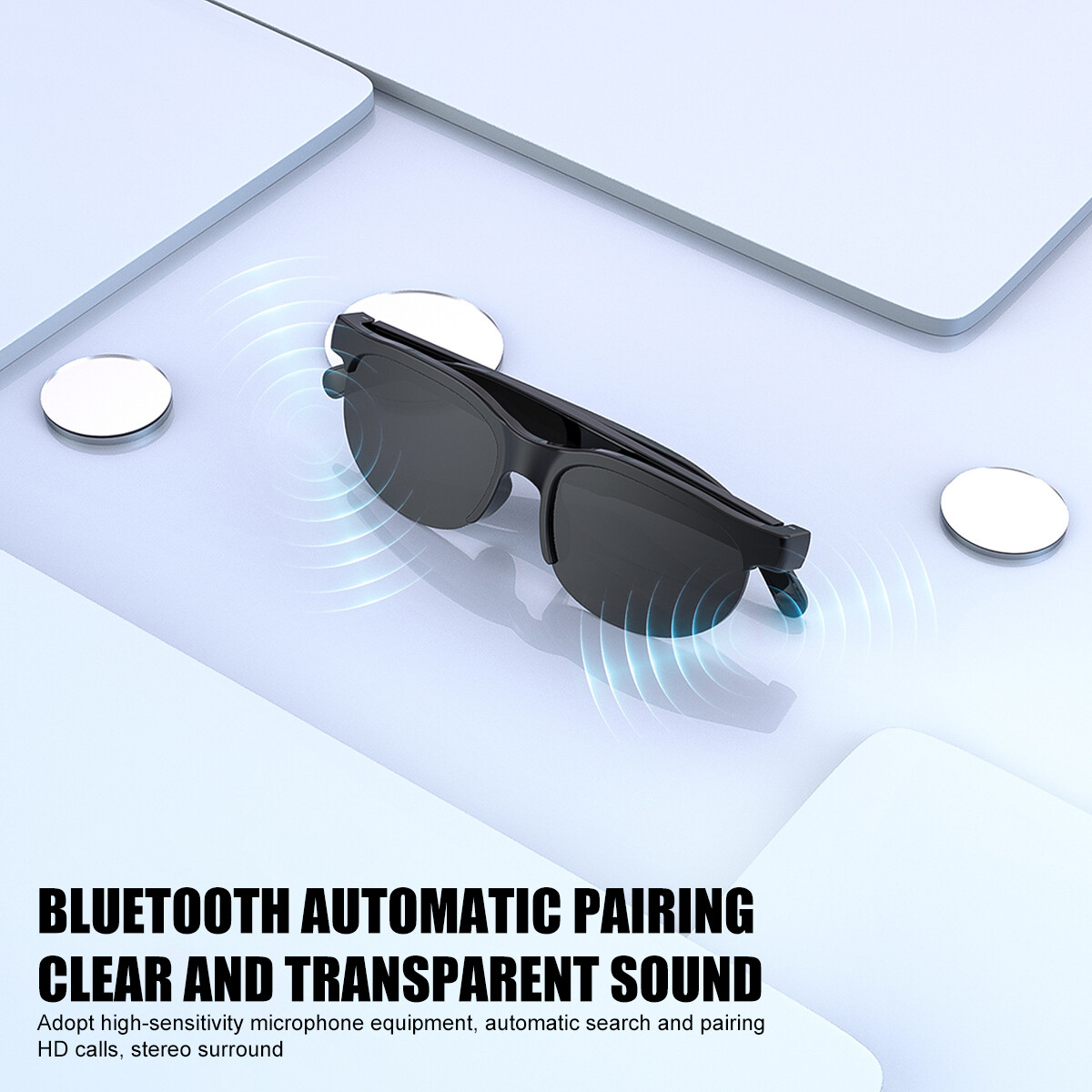 Wireless AI Language Smart Translator Glasses Headset 144+ Languages Translation