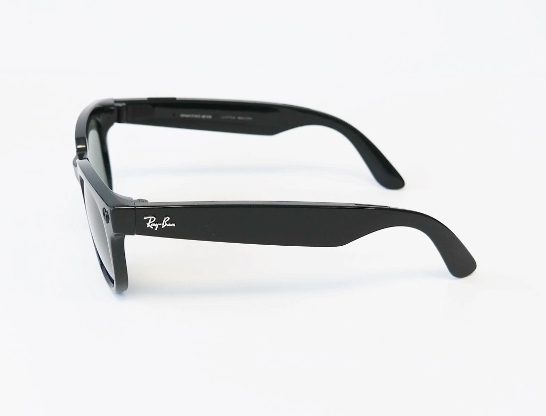 Ray-Ban Stories Meteor Smart Glasses RW4005 Shiny Black Frame, G15 Green Lens