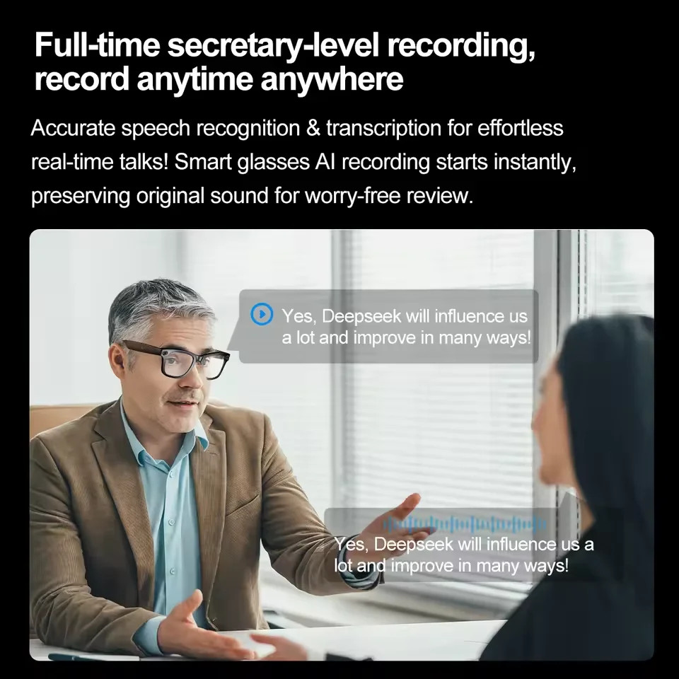 New 800W Camera AI Glasses Intelligent Translation Glasses Photo Recording